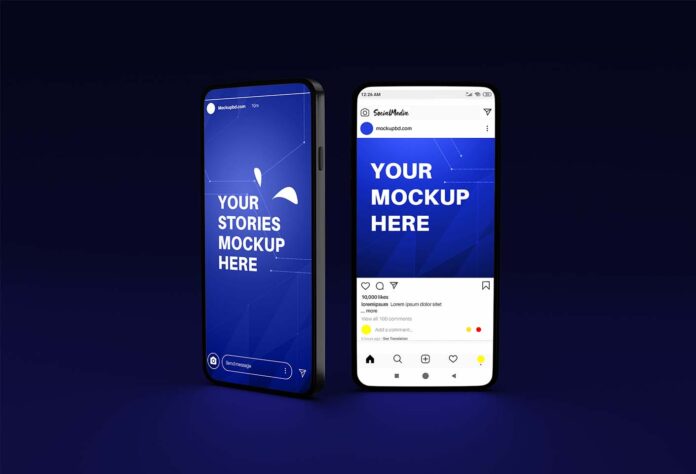 Facebook Instagram story and Post mockup free download