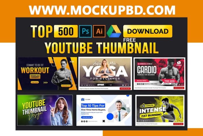 youtube Thumbnail Design PSD Template Free Download zip file