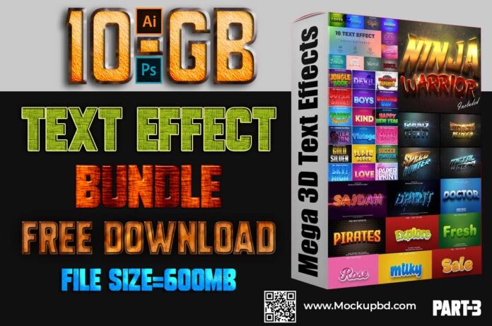 PSD Text effects 10 GB Templates Pack Free Download Part 3