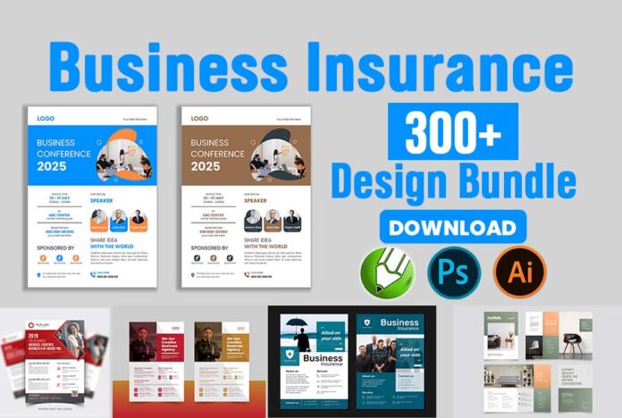 Business Insurance Banner Design Bundle Free Download